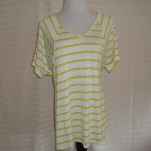 NWT Agnes & Dora Short Sleeve Striped Love Top‎ sz XS (S)